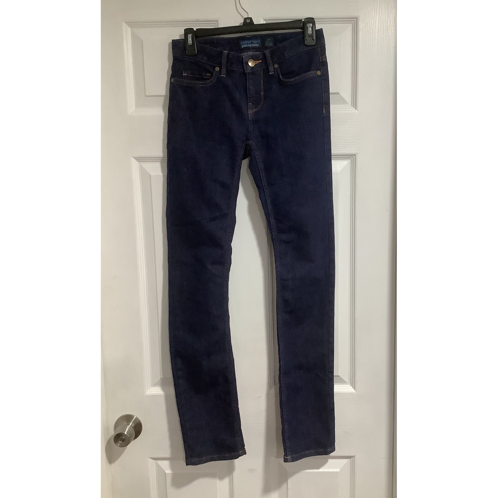 Patagonia Jeans Womens 24 Blue Straight Slim Regular Rise Organic Cotton Denim